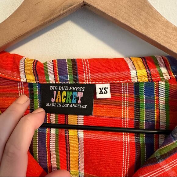 Big Bud Press Plaid Jacket Oversized XS - Picture 9 of 9